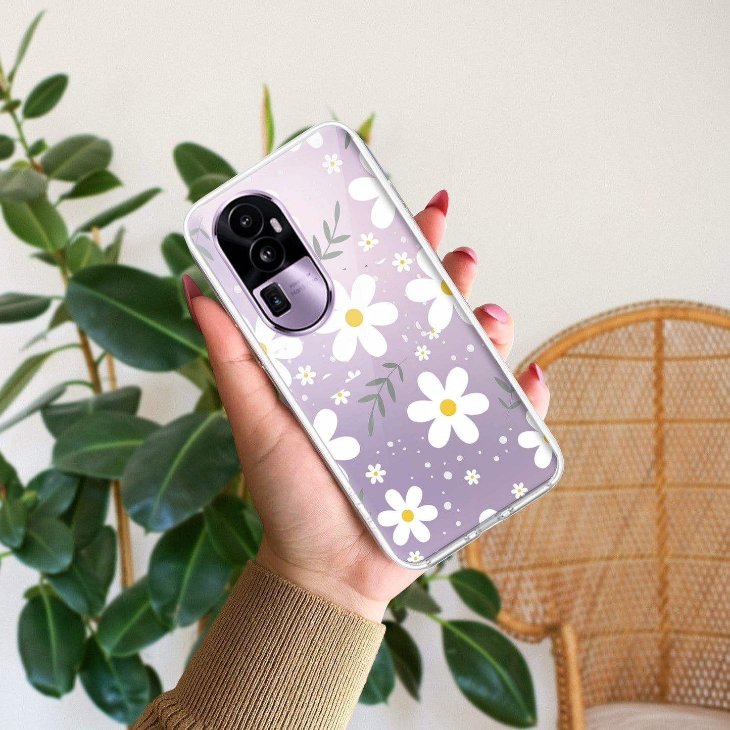 Daisy Bloom Transparent Silicon Case For Oppo