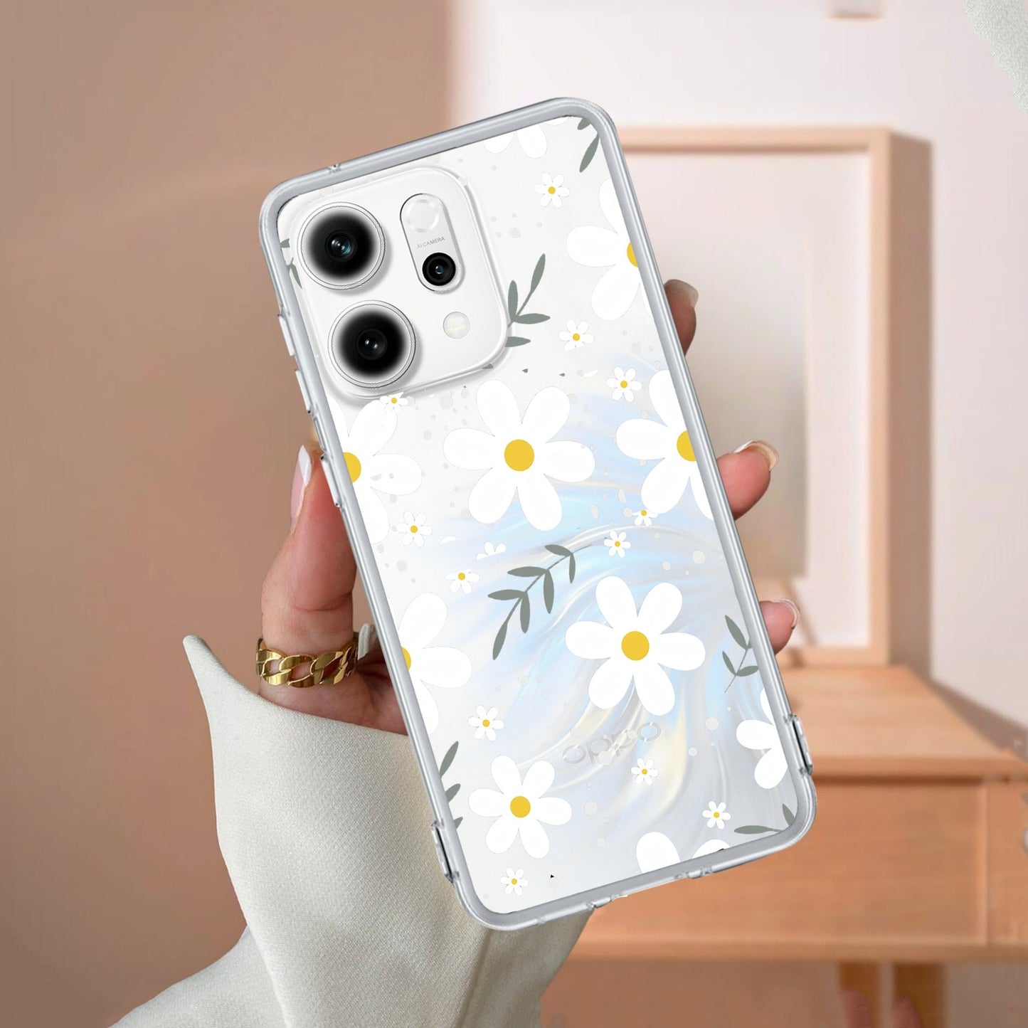 Daisy Bloom Transparent Silicon Case For Oppo