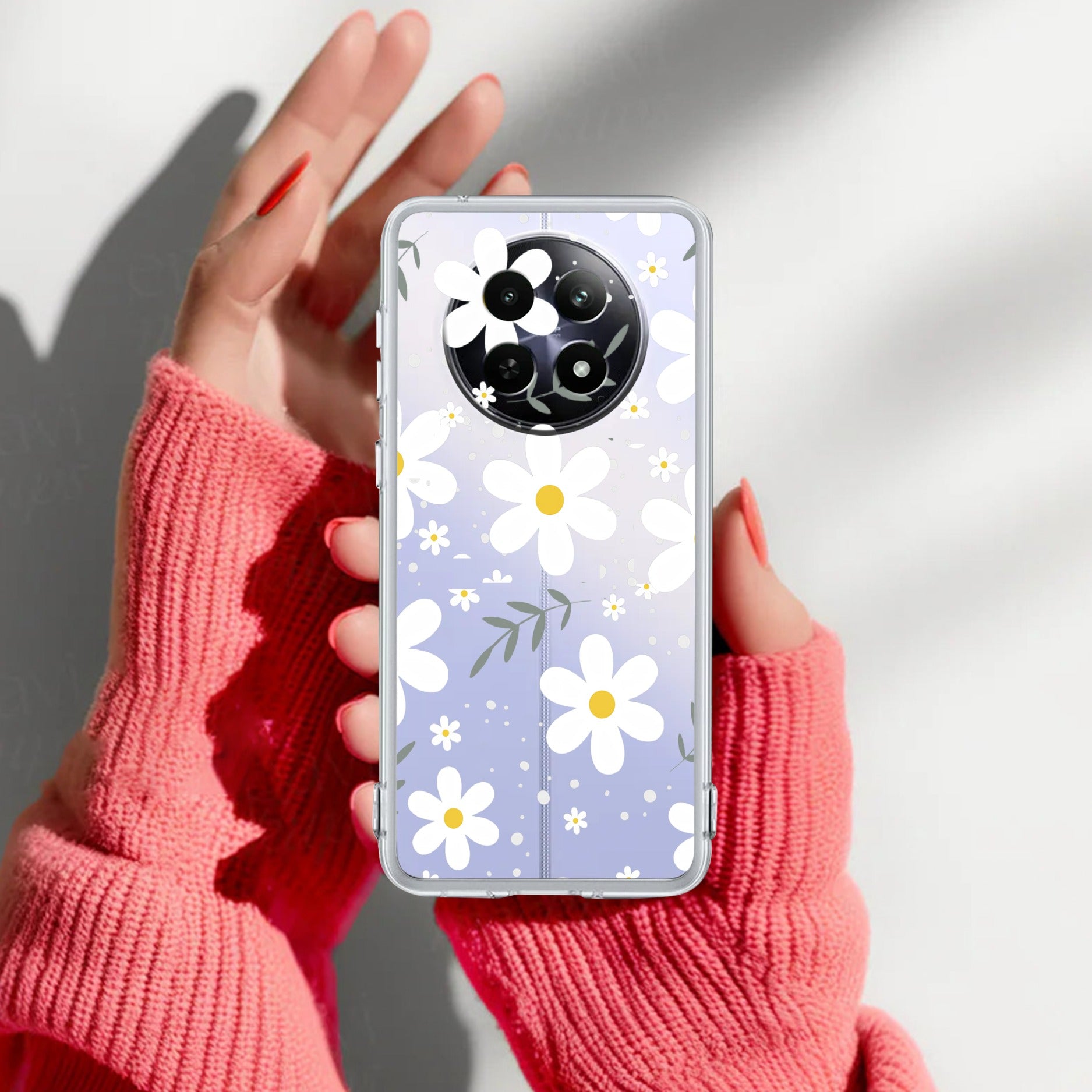 Daisy Bloom Transparent Silicon Case For Realme C65 5G