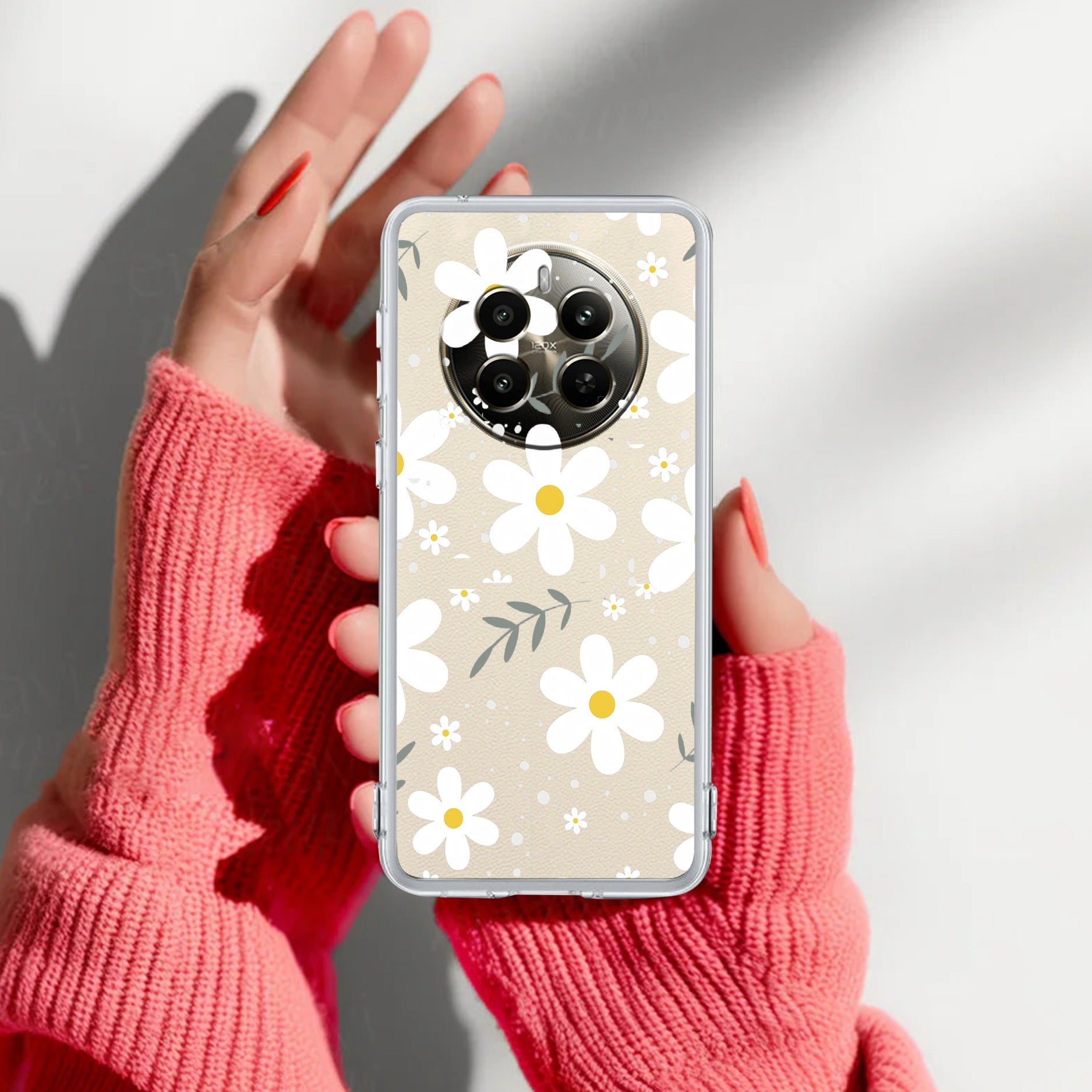 Daisy Bloom Transparent Silicon Case For Realme 12 Plus 5G