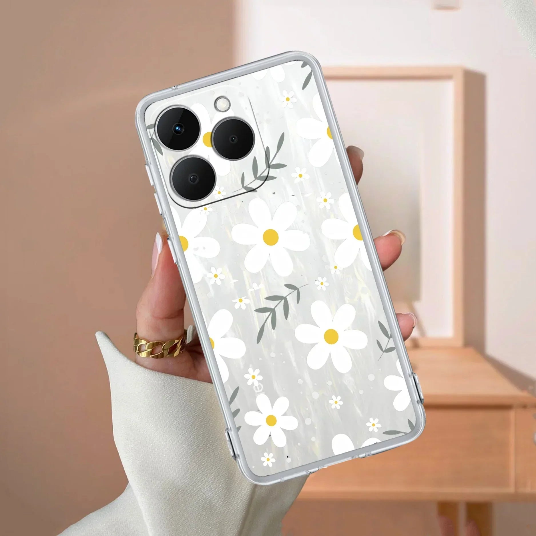 Daisy Bloom Transparent Silicon Case For Realme/Narzo