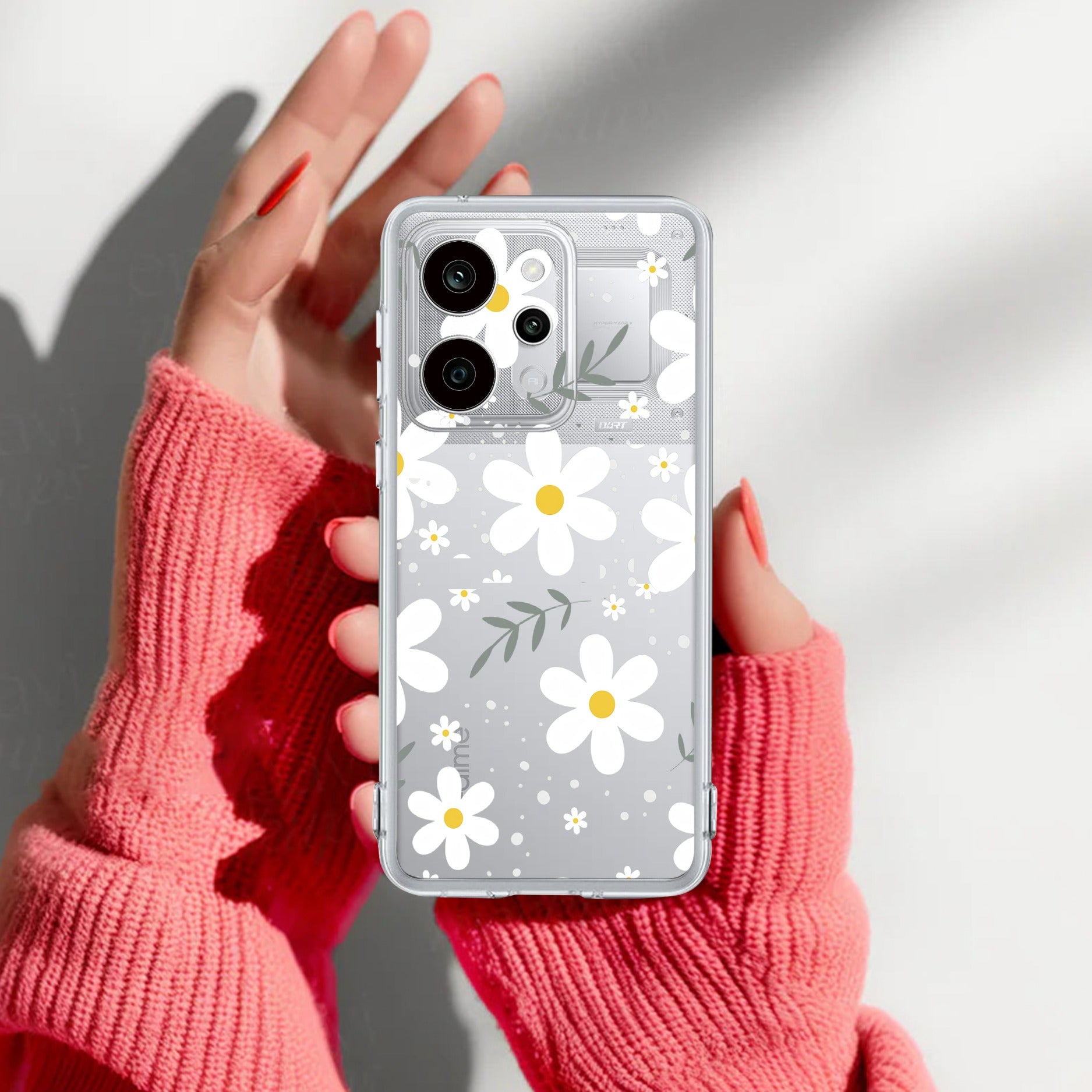 Daisy Bloom Anti Yelllow Case For Realme Narzo Power 5G