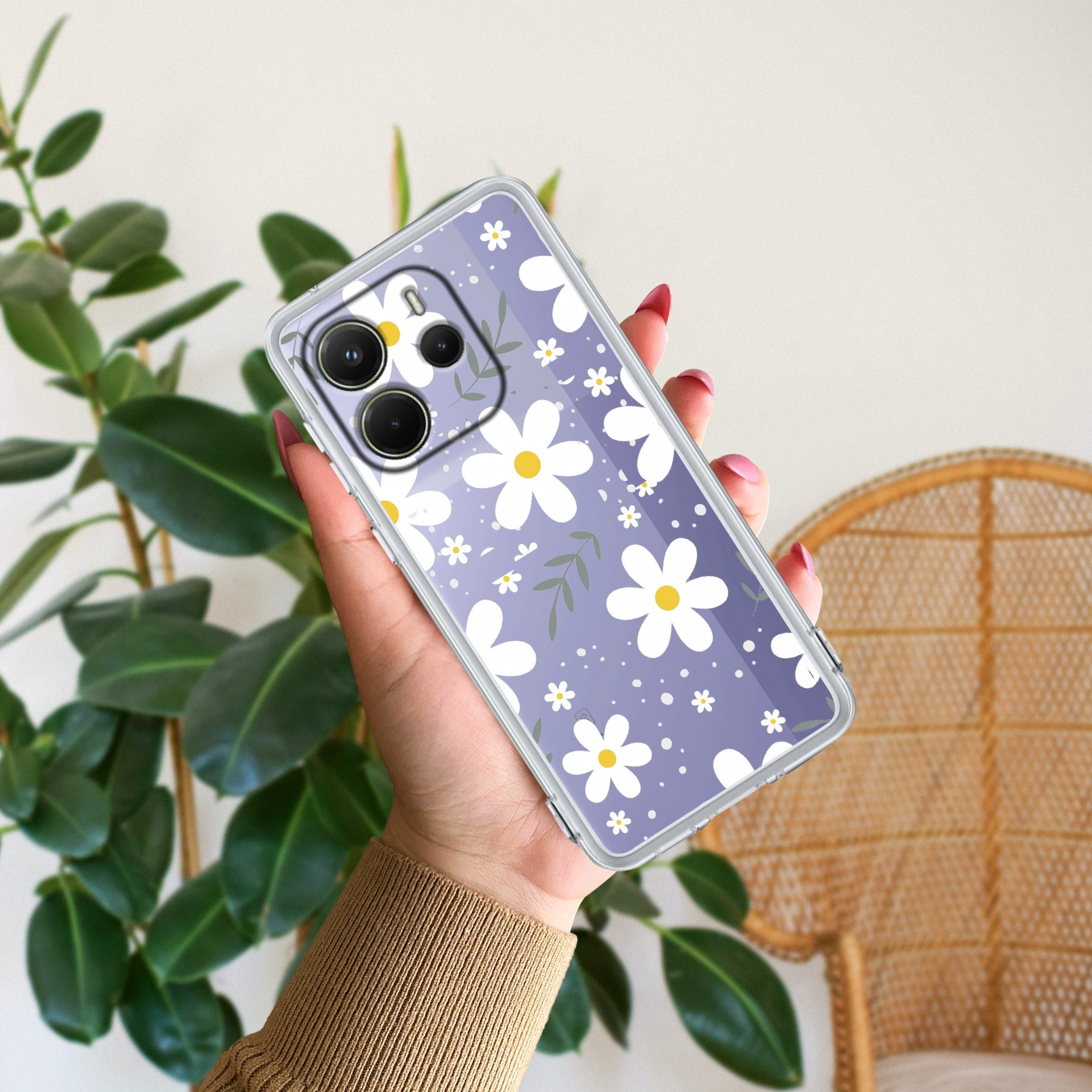 Daisy Bloom Transparent Silicon Case For Redmi Note 14 5G