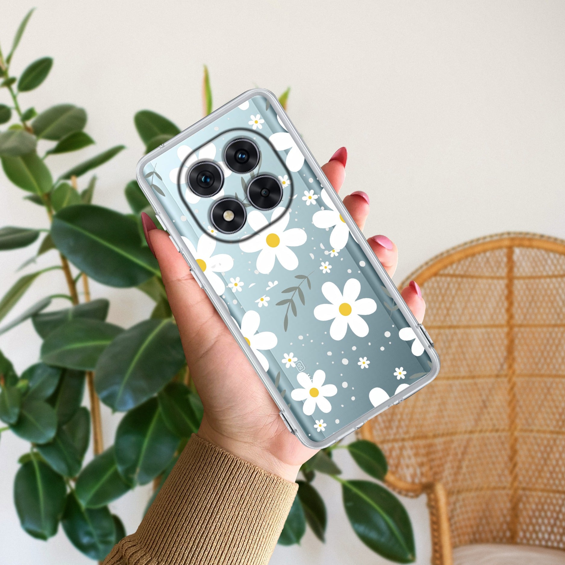 Daisy Bloom Transparent Silicon Case For Redmi Note 14 Pro Plus 5G