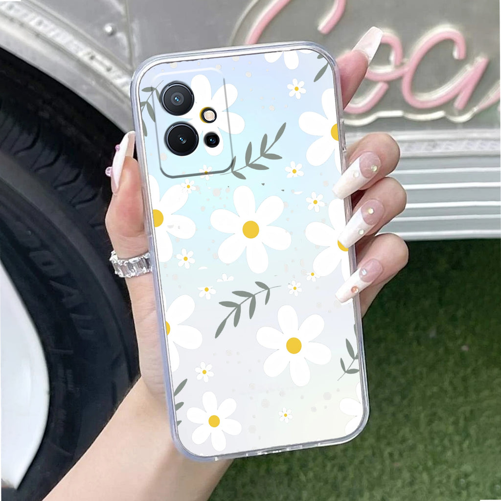 Daisy Bloom Transparent Silicon Case For Vivo T2 5G