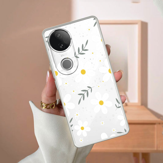 Daisy Bloom Transparent Silicon Case For Vivo