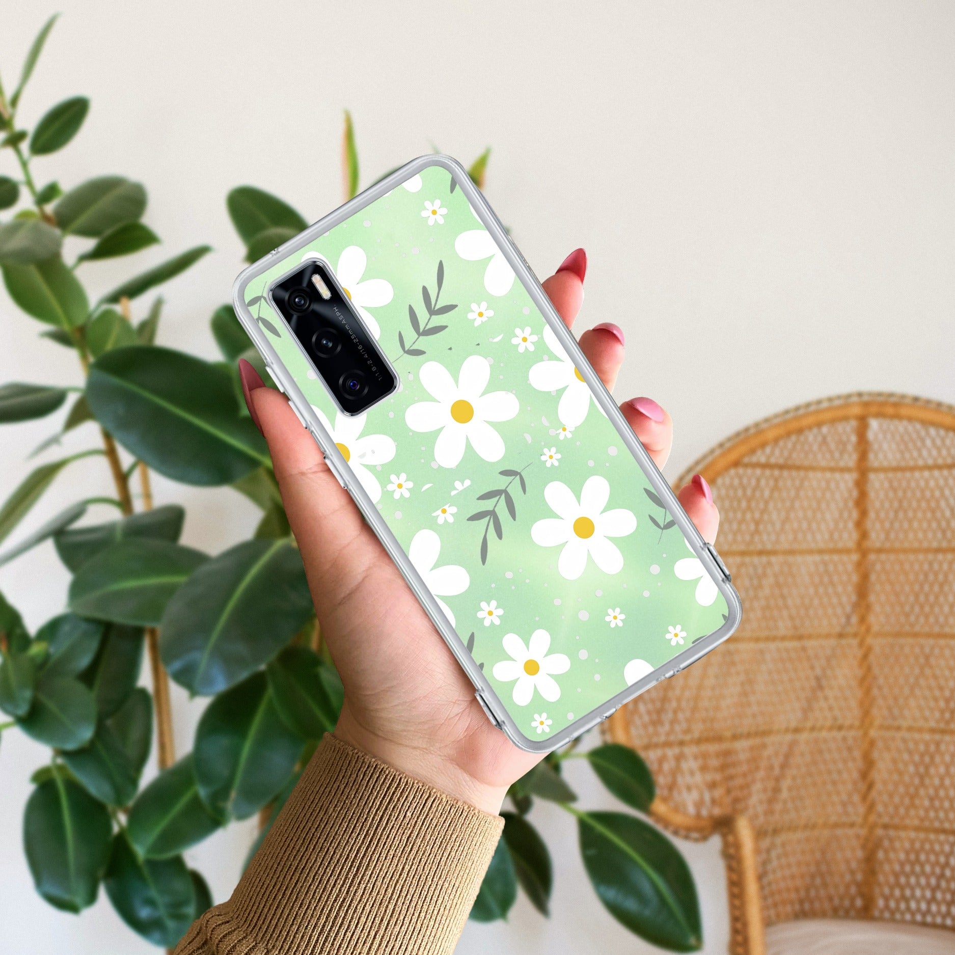 Daisy Bloom Transparent Silicon Case For Vivo Y22