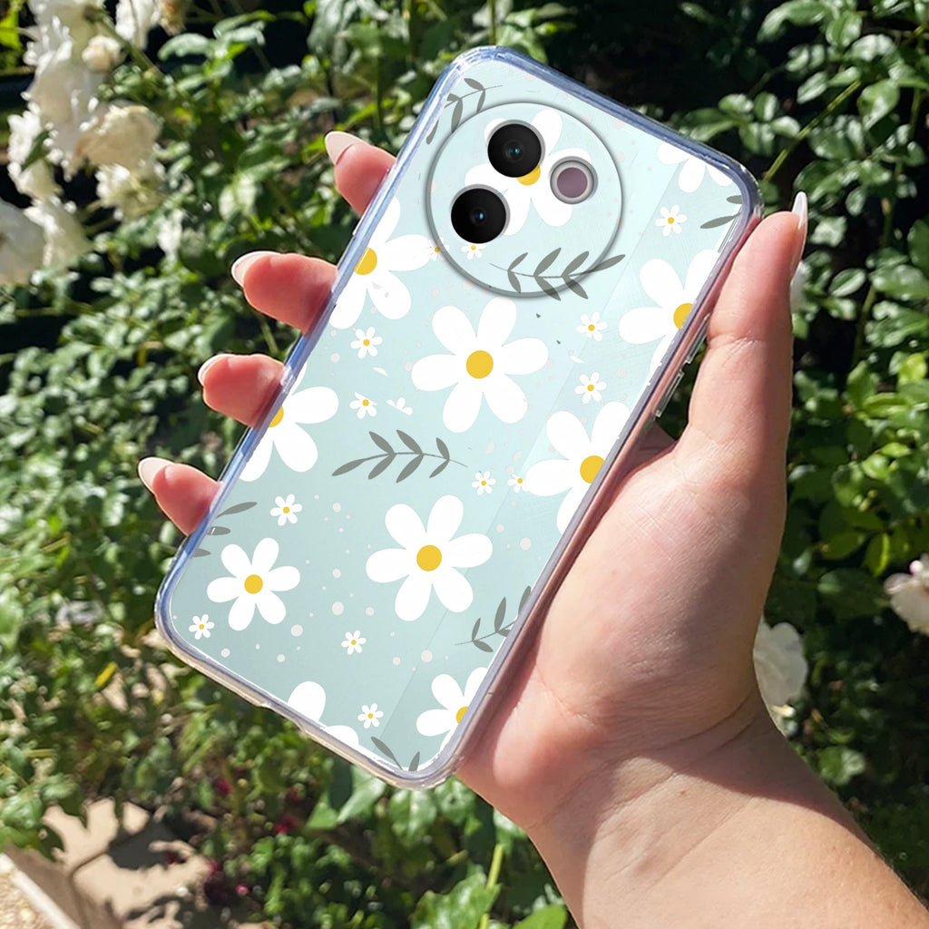 Daisy Bloom Transparent Silicon Case For Vivo T3 5G