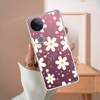 Daisy Bloom Transparent Silicon Case For Vivo V50 5G