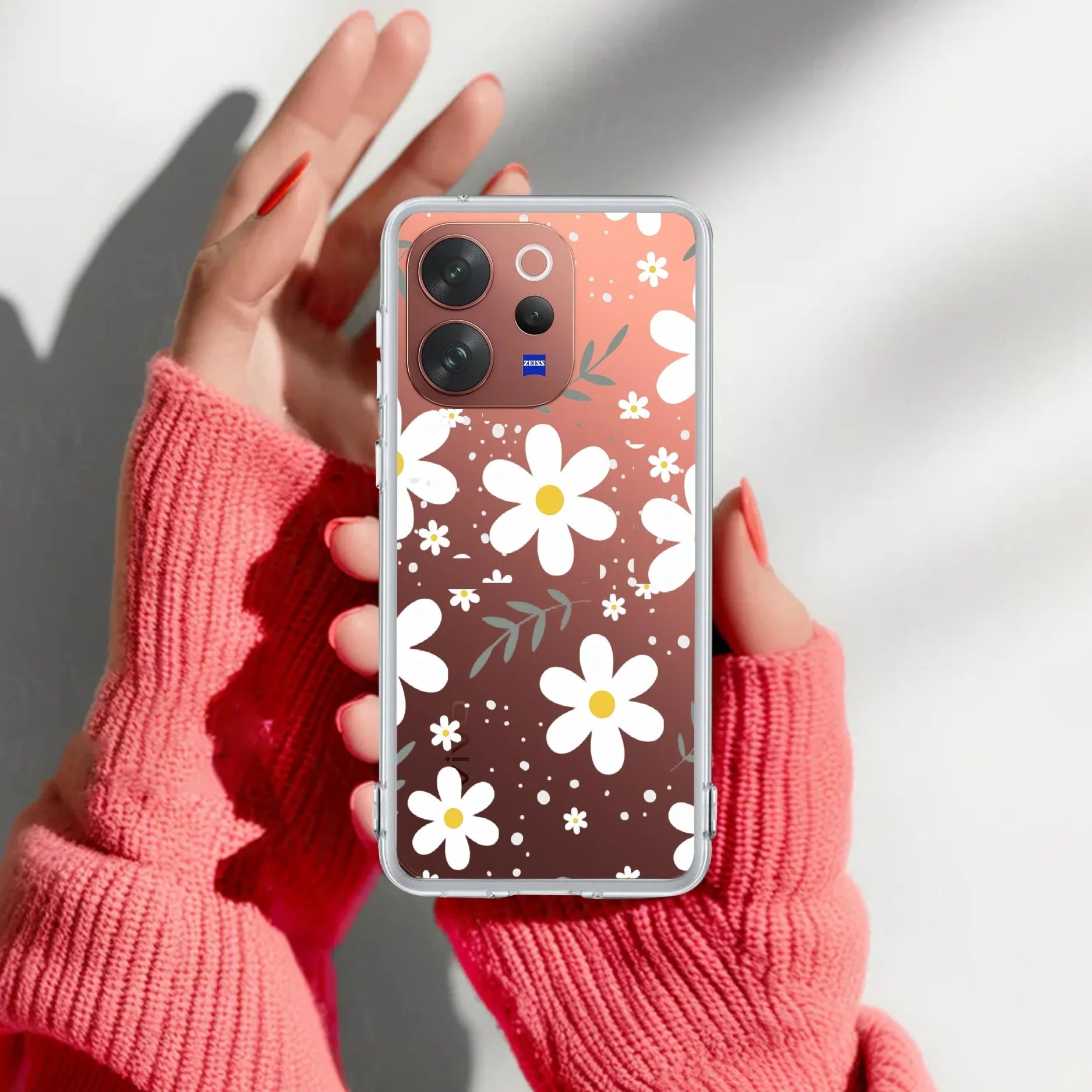 Daisy Bloom Transparent Silicon Case For Vivo V23 Pro 5G