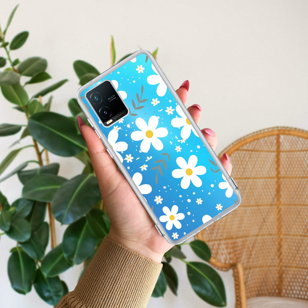 Daisy Bloom Transparent Silicon Case For Vivo V30 Pro 5G