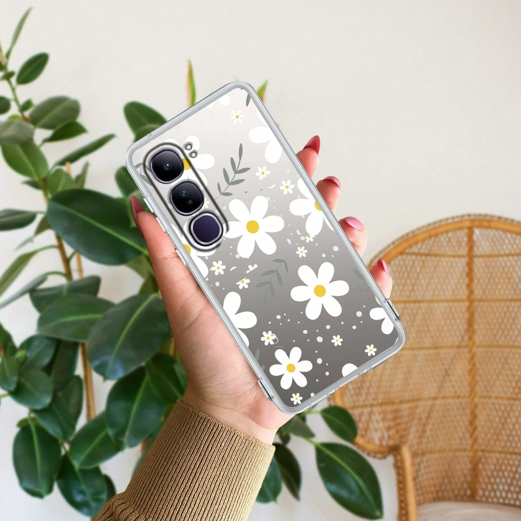 Daisy Bloom Transparent Silicon Case For Vivo V21 5G