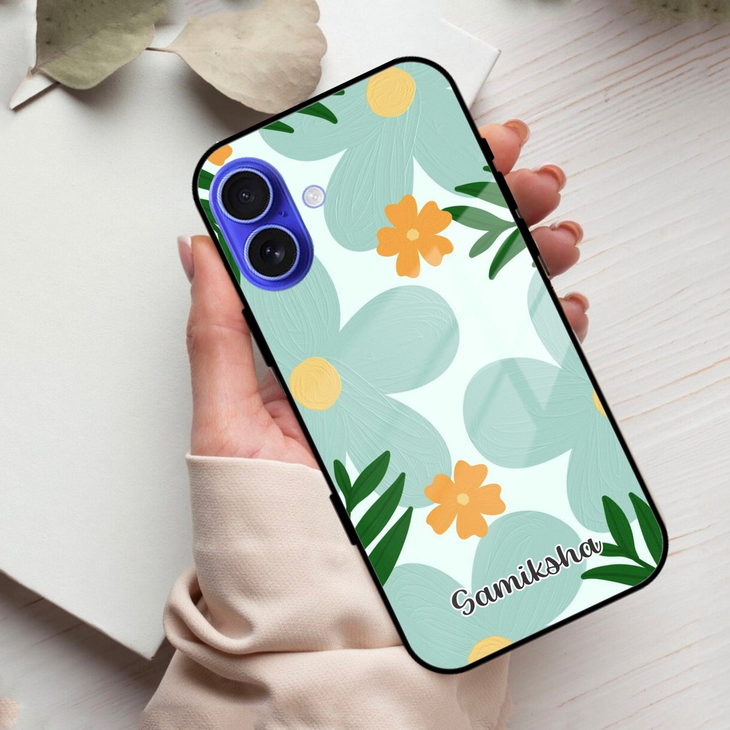 Daisy Dreams Customized Glass Case Cover For iPhone