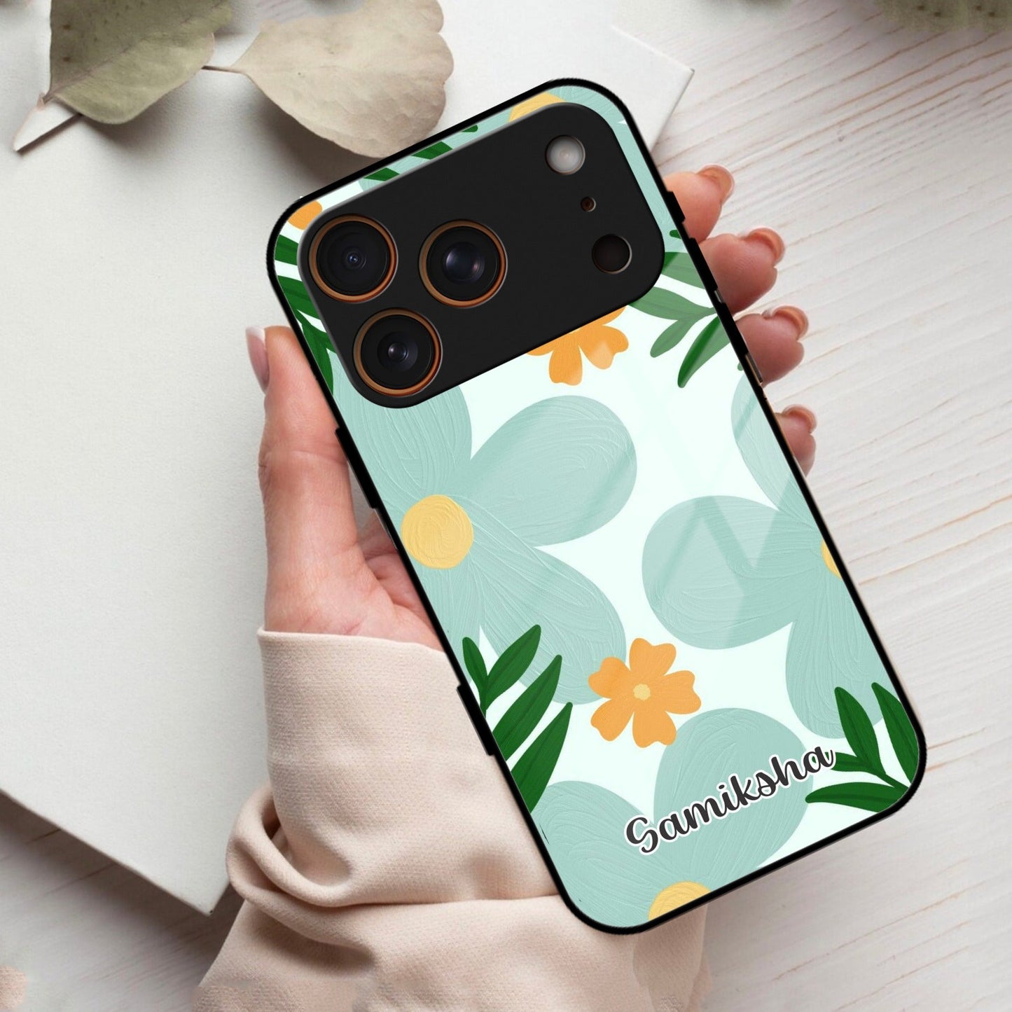 Daisy Dreams Customized Glass Case Cover For iPhone
