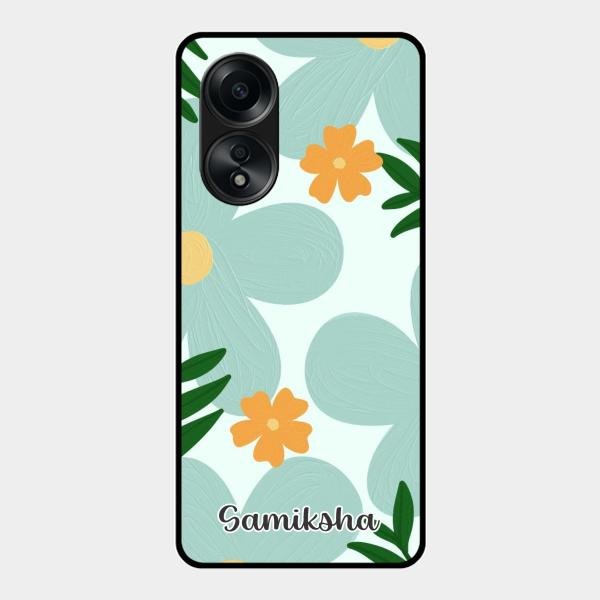Daisy Dreams Customized Glass Case Cover For Oppo A58