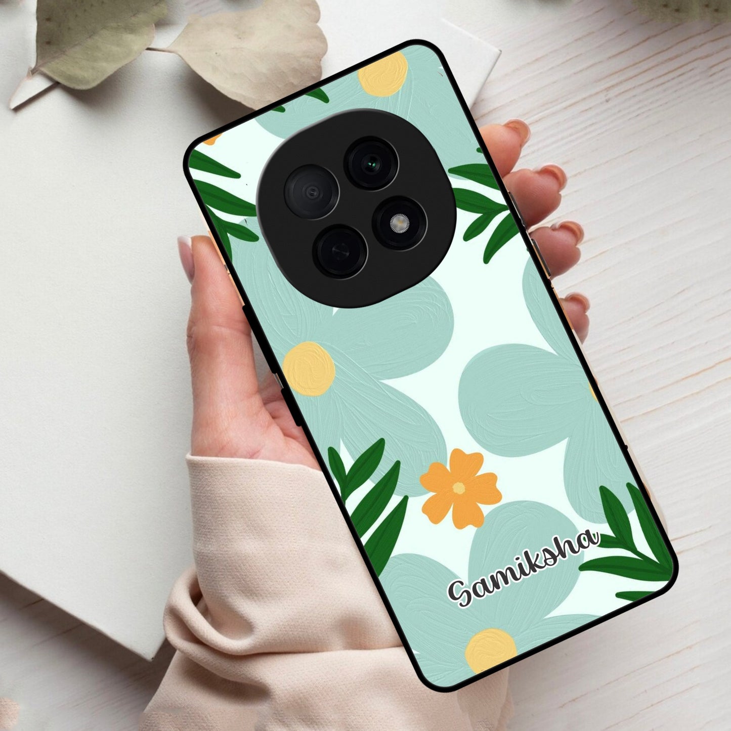Daisy Dreams Customized Glass Case Cover For Oppo