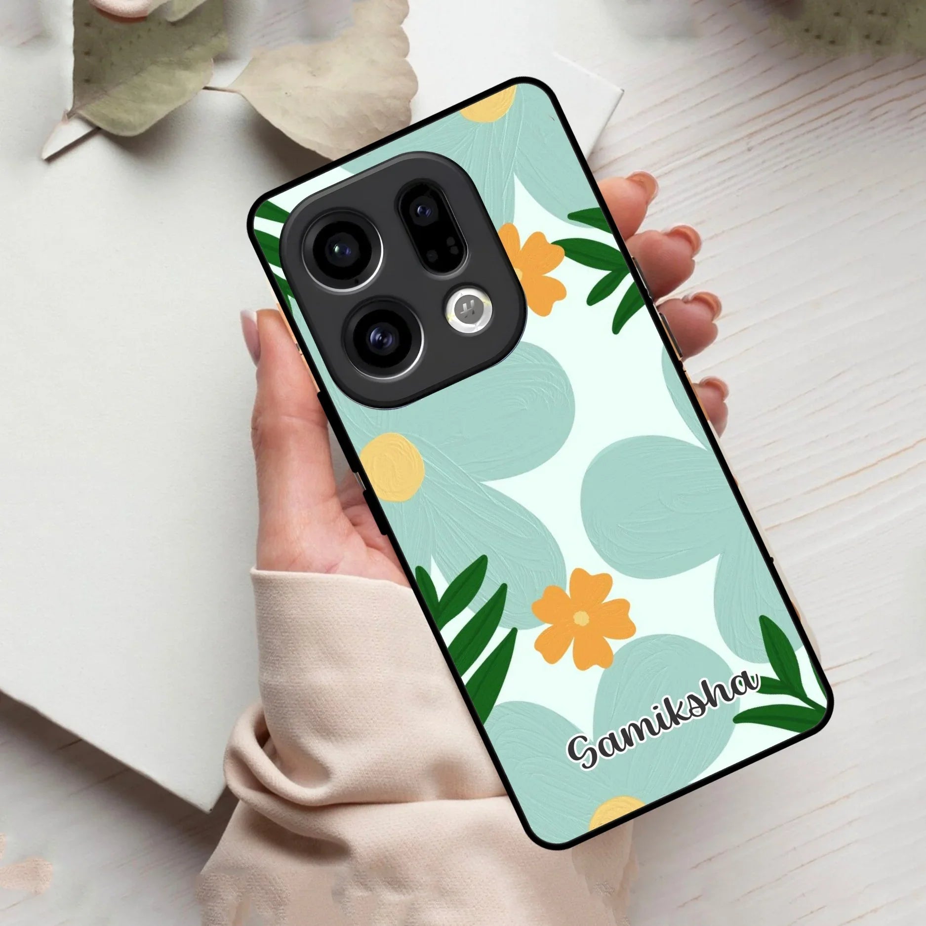 Daisy Dreams Customized Glass Case Cover For Oppo