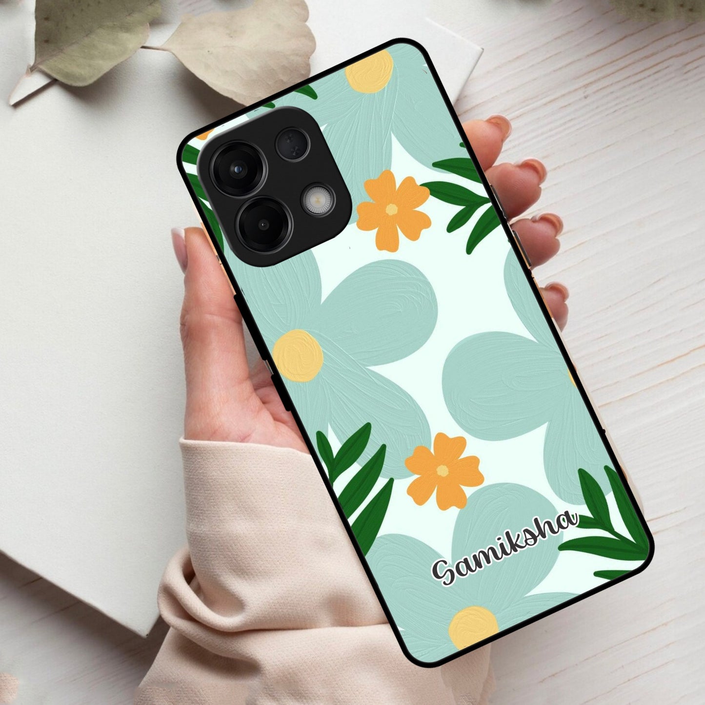 Daisy Dreams Customized Glass Case Cover For Oppo