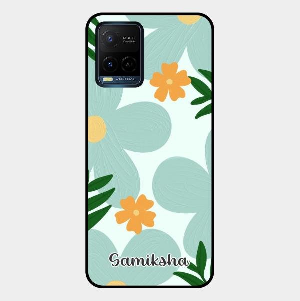 Daisy Dreams Customized Glass Case Cover For Vivo T1X