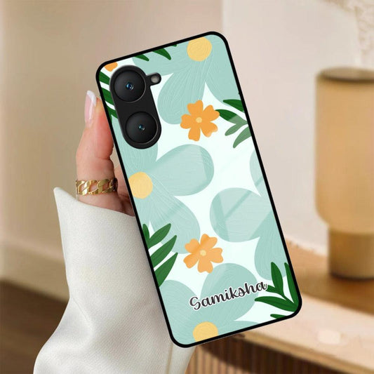 Daisy Dreams Customized Glass Case Cover For iQOO
