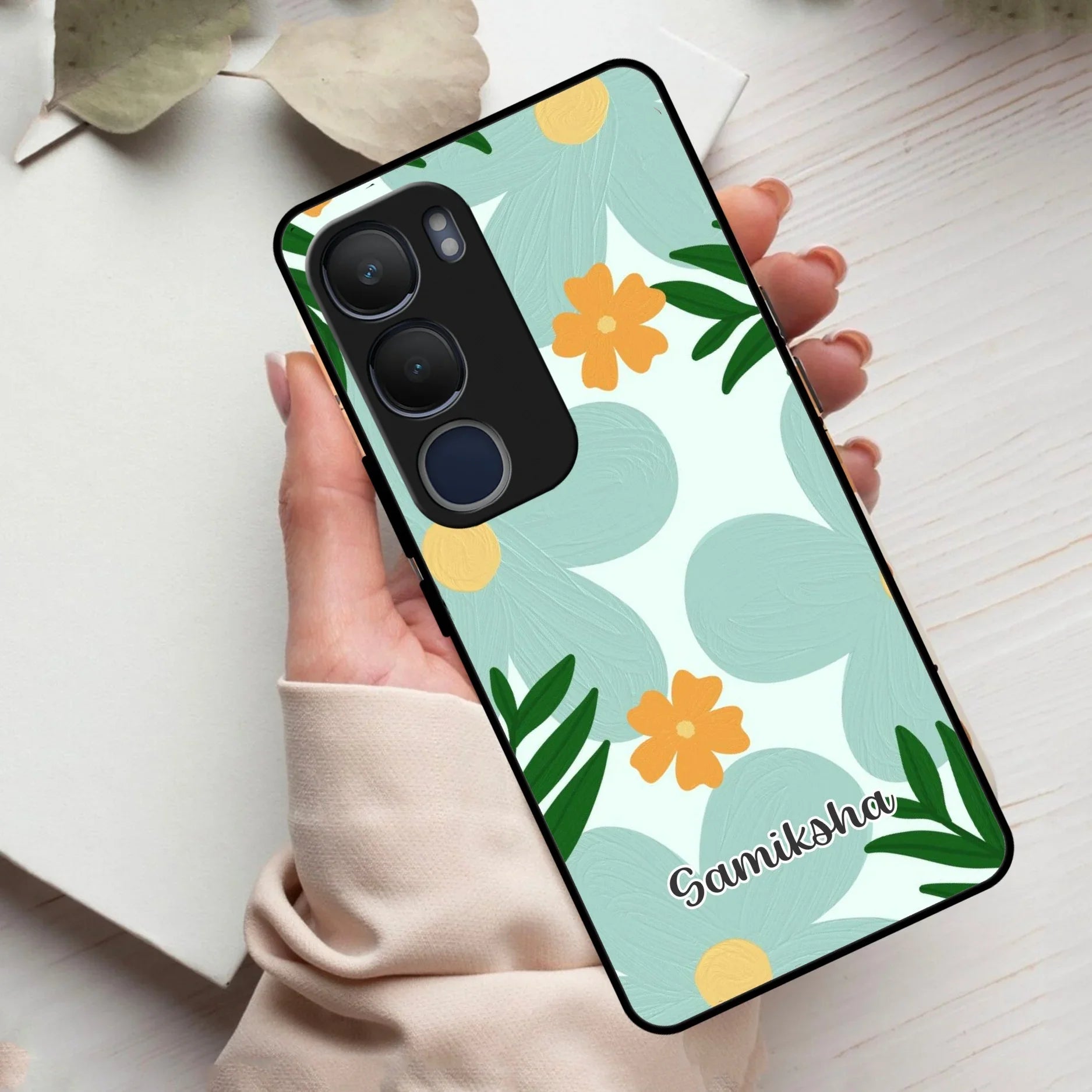 Daisy Dreams Customized Glass Case Cover For Vivo - ShopOnCliQ