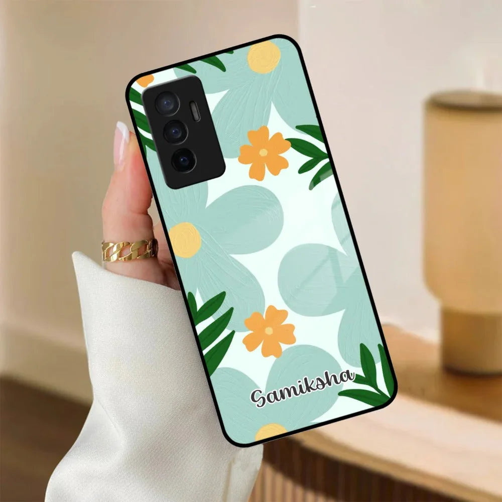 Daisy Dreams Customized Glass Case Cover For Vivo - ShopOnCliQ