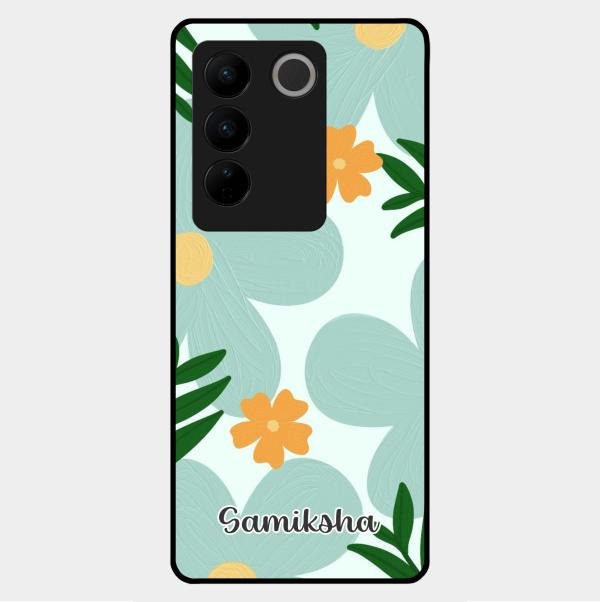 Daisy Dreams Customized Glass Case Cover For Vivo V27 5G