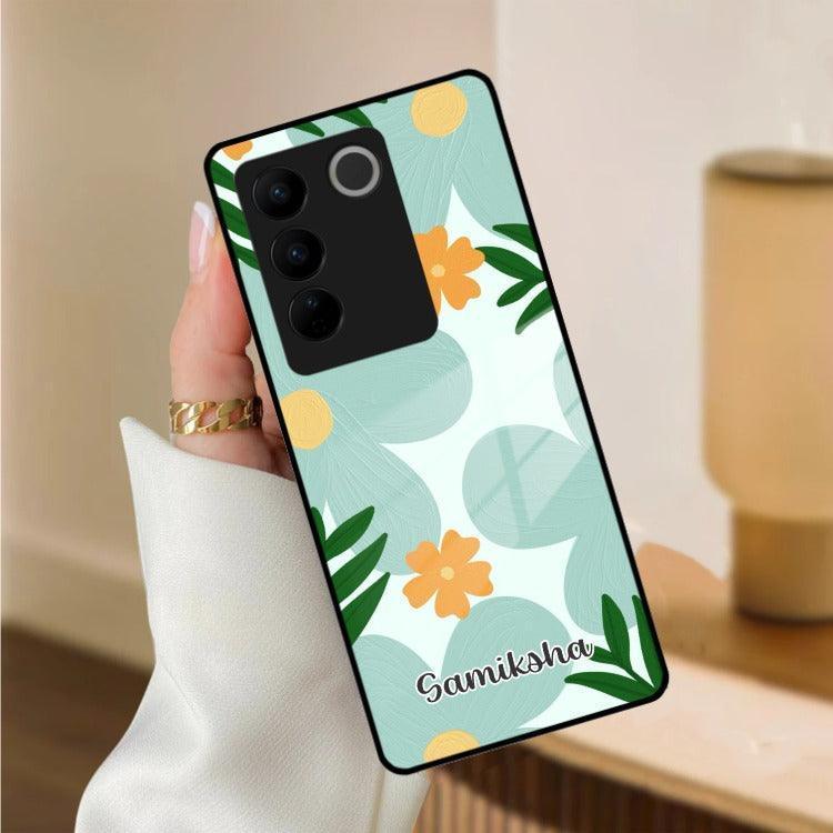 Daisy Dreams Customized Glass Case Cover For Vivo - ShopOnCliQ