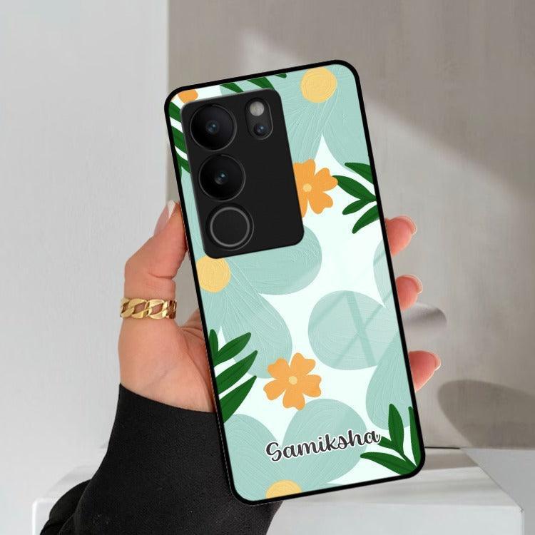 Daisy Dreams Customized Glass Case Cover For Vivo - ShopOnCliQ