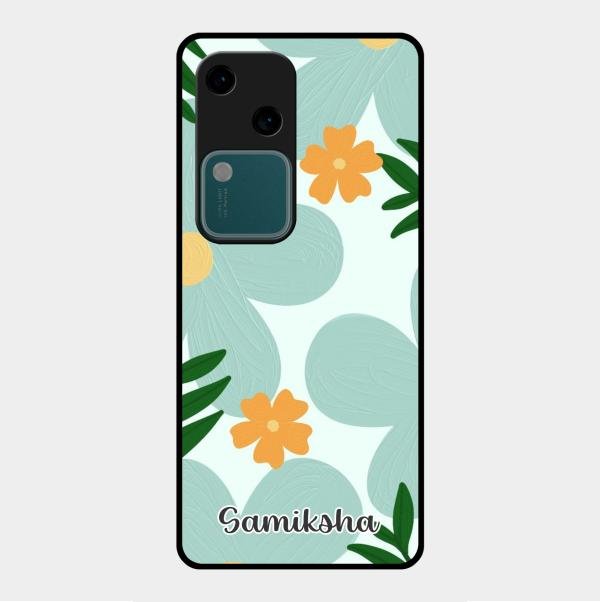 Daisy Dreams Customized Glass Case Cover For Vivo V30 5G