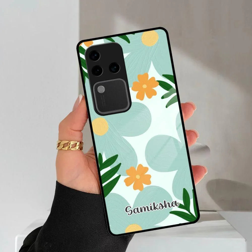 Daisy Dreams Customized Glass Case Cover For Vivo - ShopOnCliQ