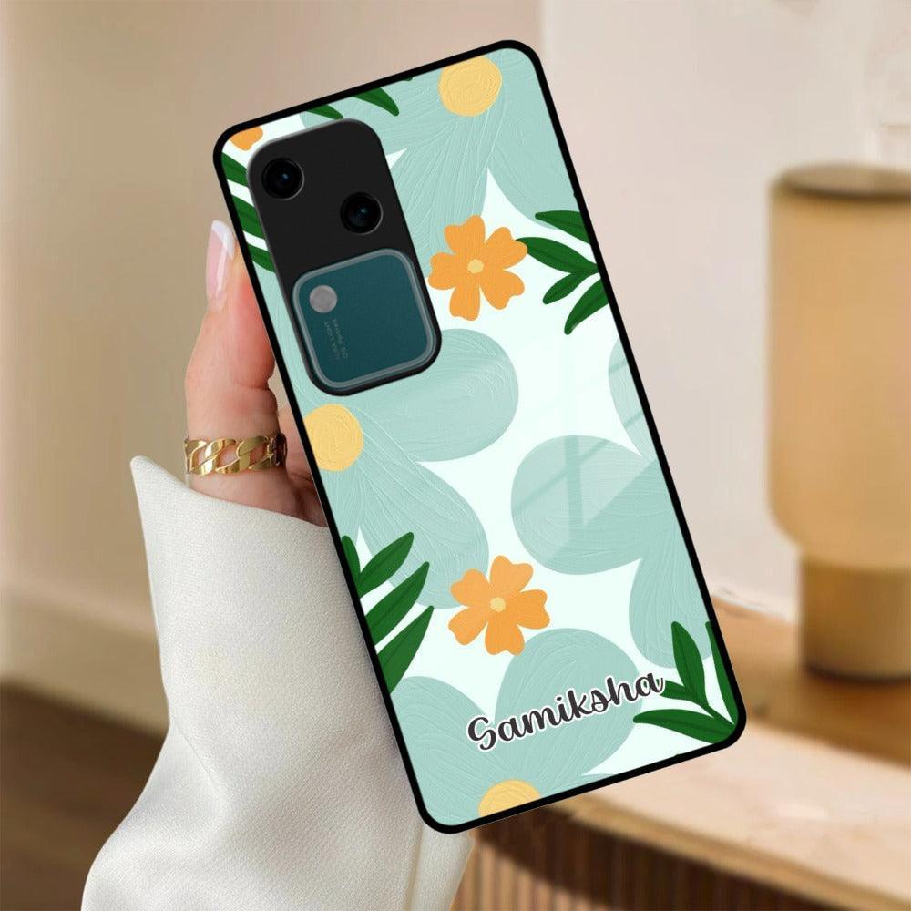 Daisy Dreams Customized Glass Case Cover For Vivo - ShopOnCliQ