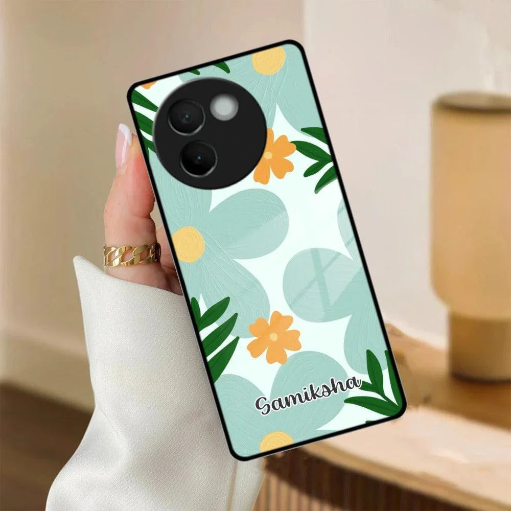 Daisy Dreams Customized Glass Case Cover For Vivo - ShopOnCliQ