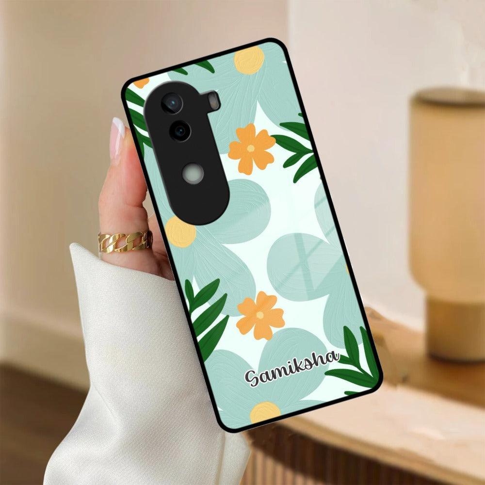 Daisy Dreams Customized Glass Case Cover For iQOO