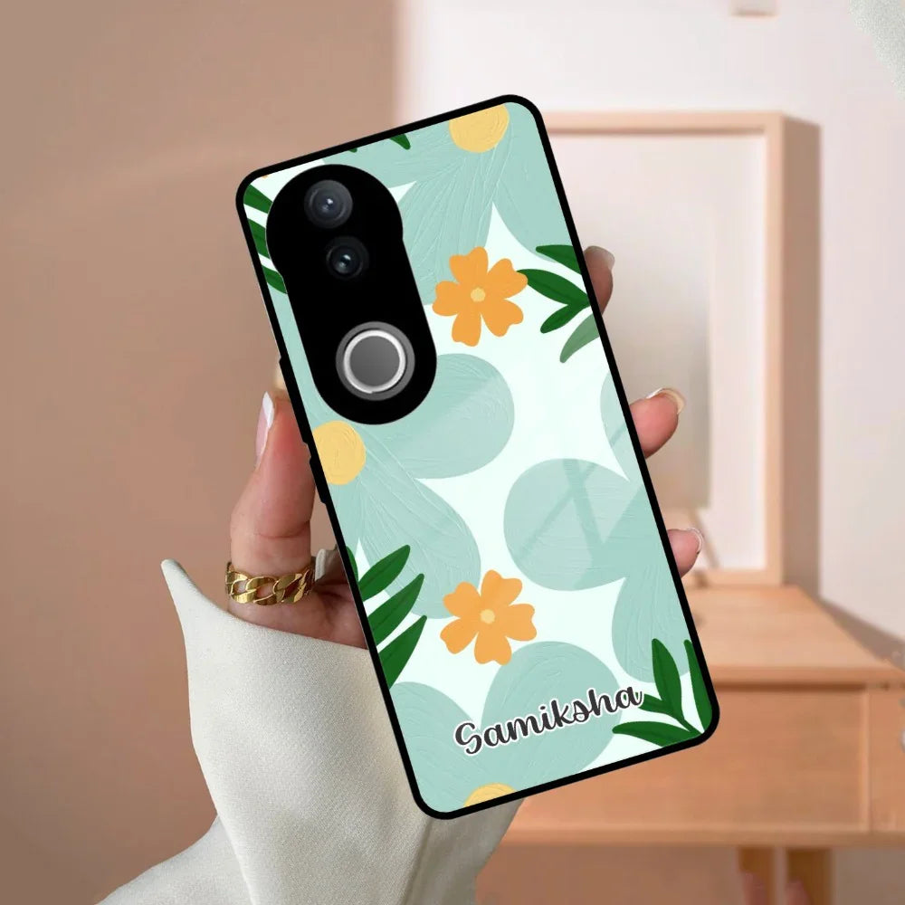 Daisy Dreams Customized Glass Case Cover For Vivo - ShopOnCliQ
