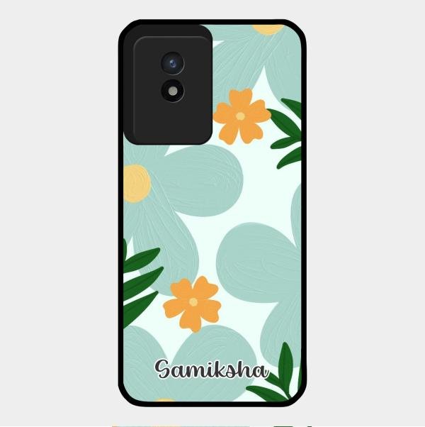 Daisy Dreams Customized Glass Case Cover For Vivo Y02T