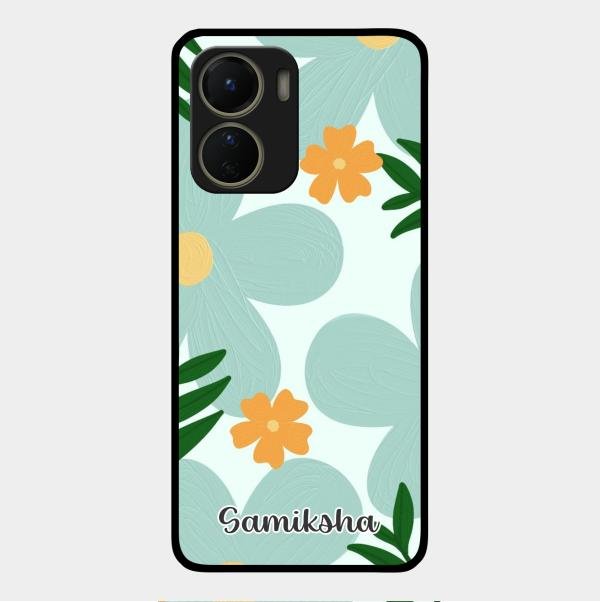Daisy Dreams Customized Glass Case Cover For Vivo Y16