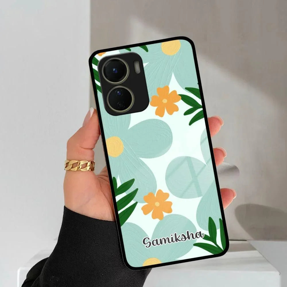 Daisy Dreams Customized Glass Case Cover For Vivo - ShopOnCliQ
