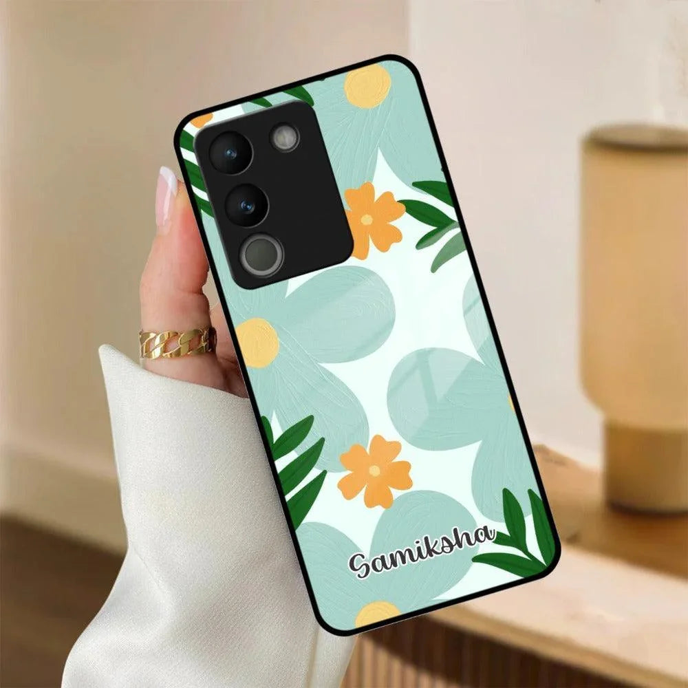 Daisy Dreams Customized Glass Case Cover For Vivo - ShopOnCliQ