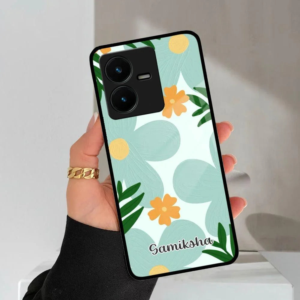 Daisy Dreams Customized Glass Case Cover For Vivo - ShopOnCliQ