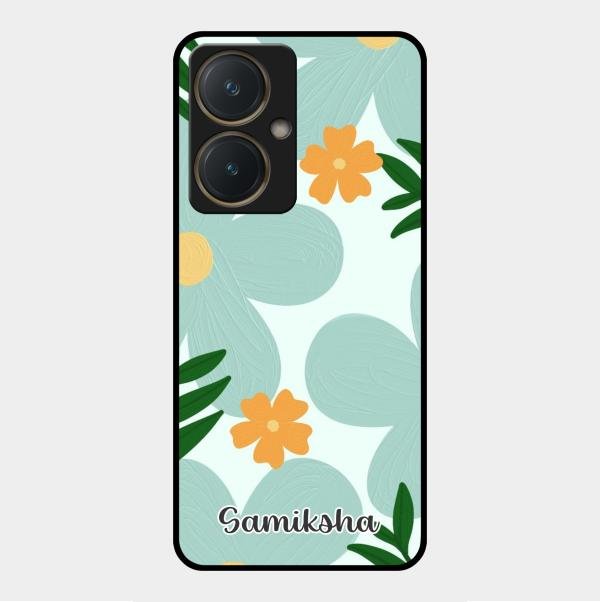Daisy Dreams Customized Glass Case Cover For Vivo Y27