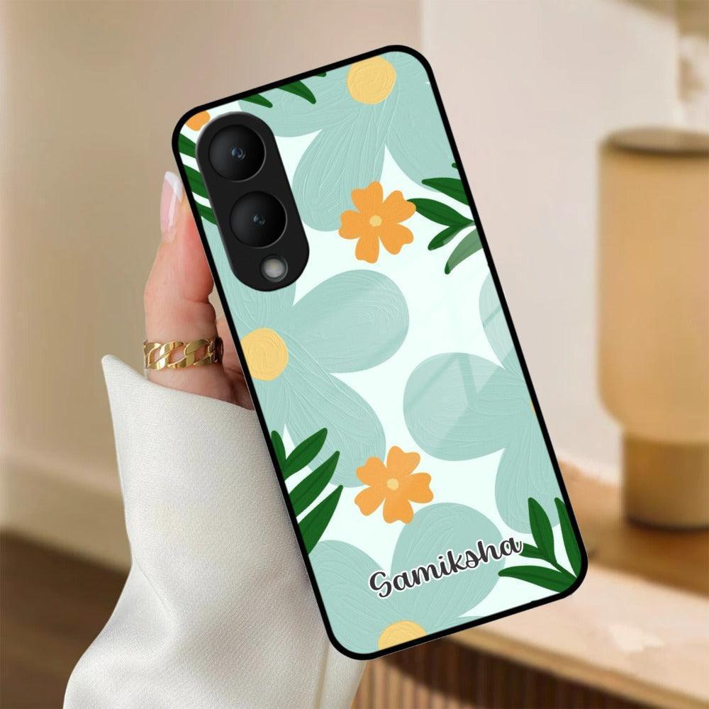 Daisy Dreams Customized Glass Case Cover For Vivo - ShopOnCliQ
