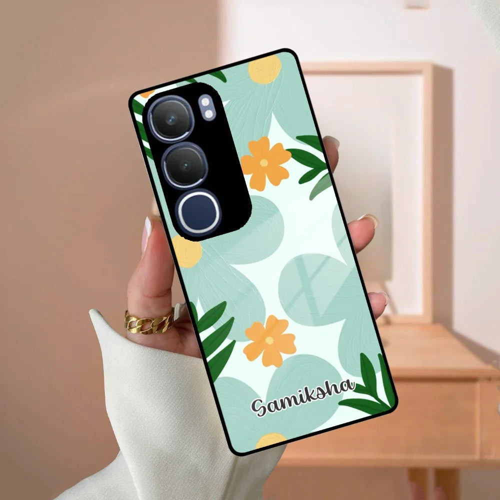 Daisy Dreams Customized Glass Case Cover For Vivo - ShopOnCliQ