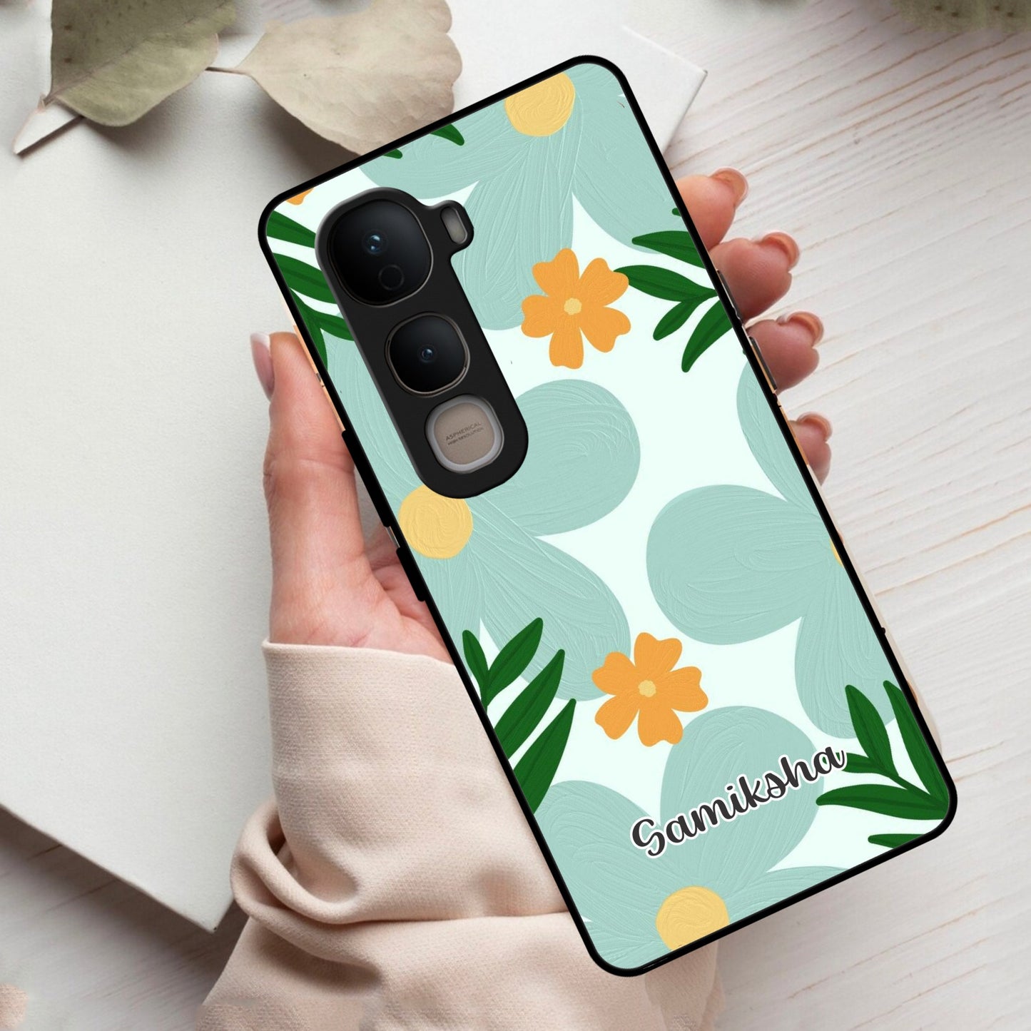 Daisy Dreams Customized Glass Case Cover For Vivo