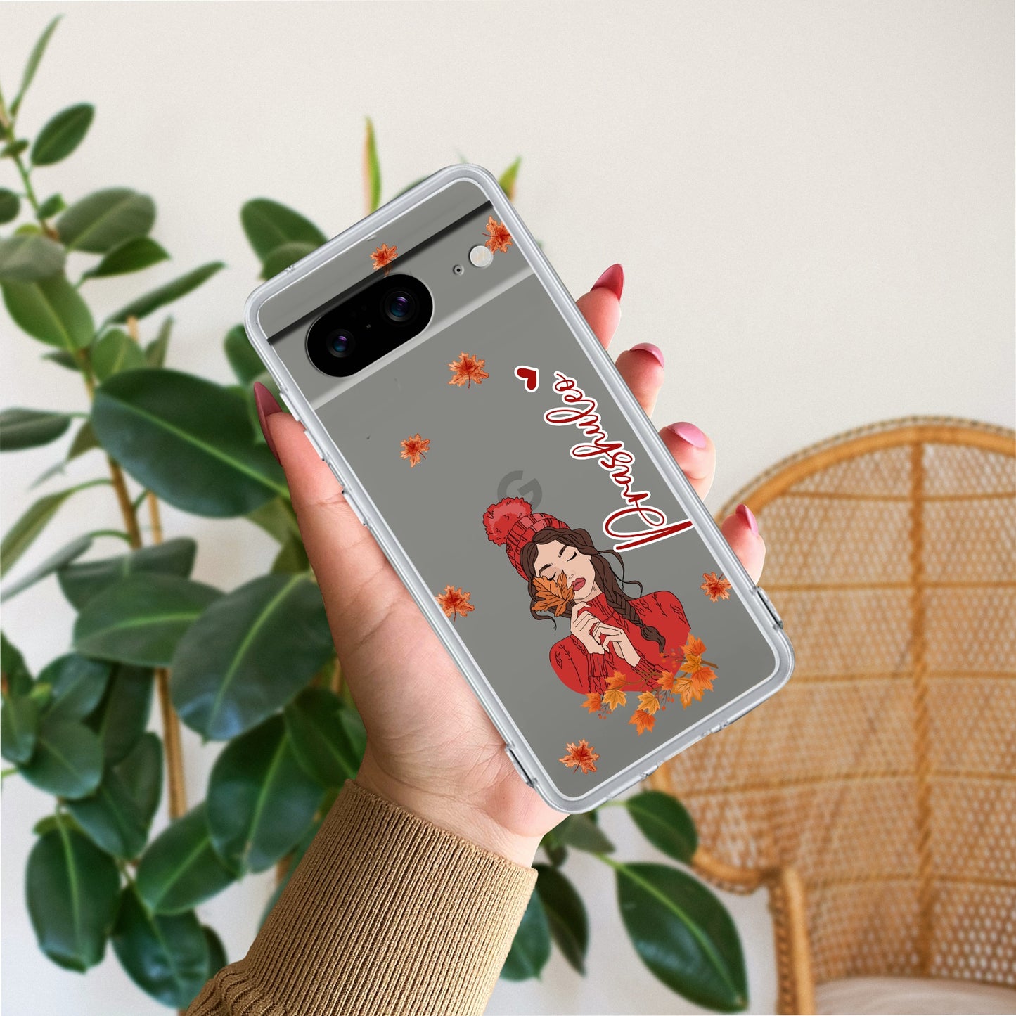 Daisy Flower Customize Transparent Silicon Case For Google