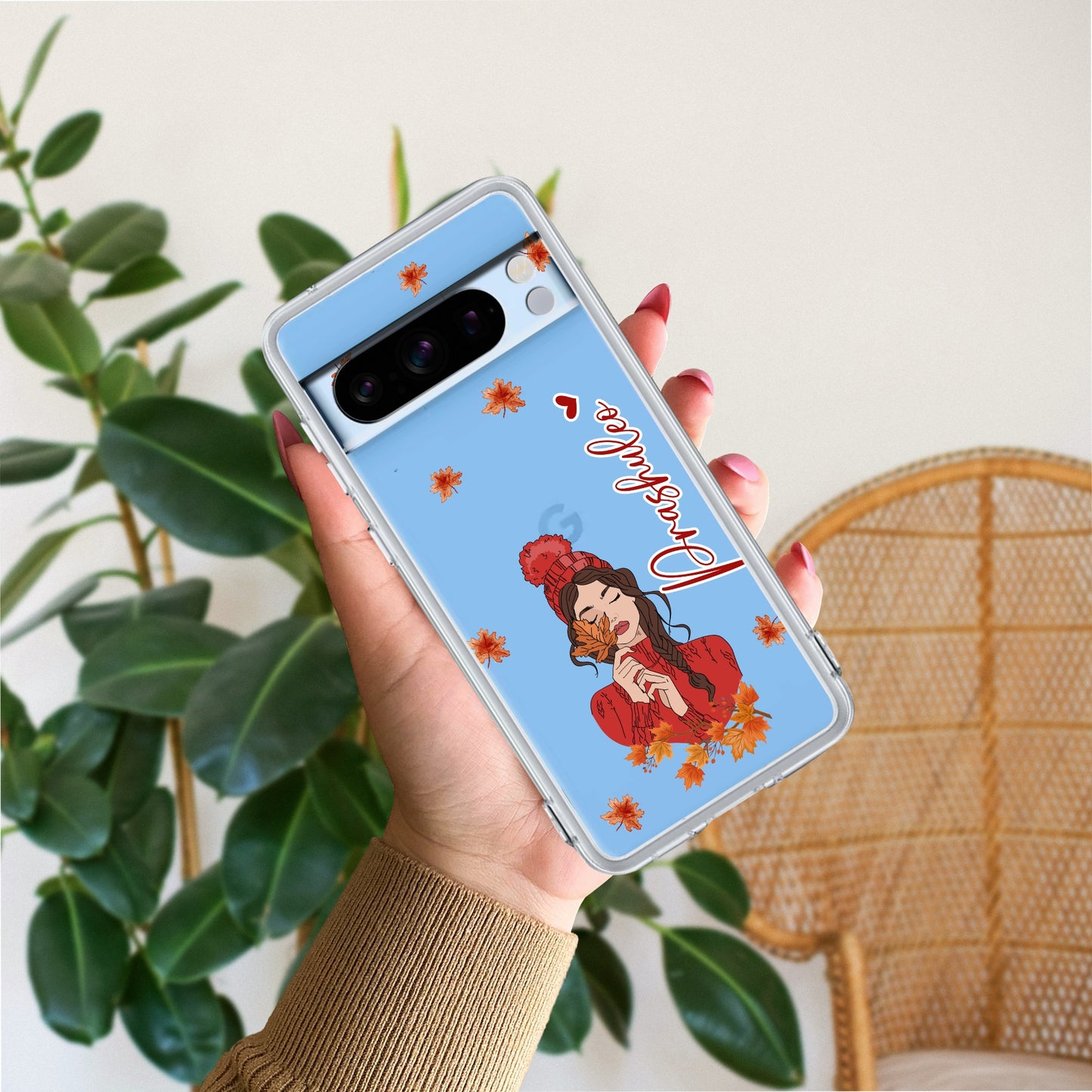 Daisy Flower Customize Transparent Silicon Case For Google
