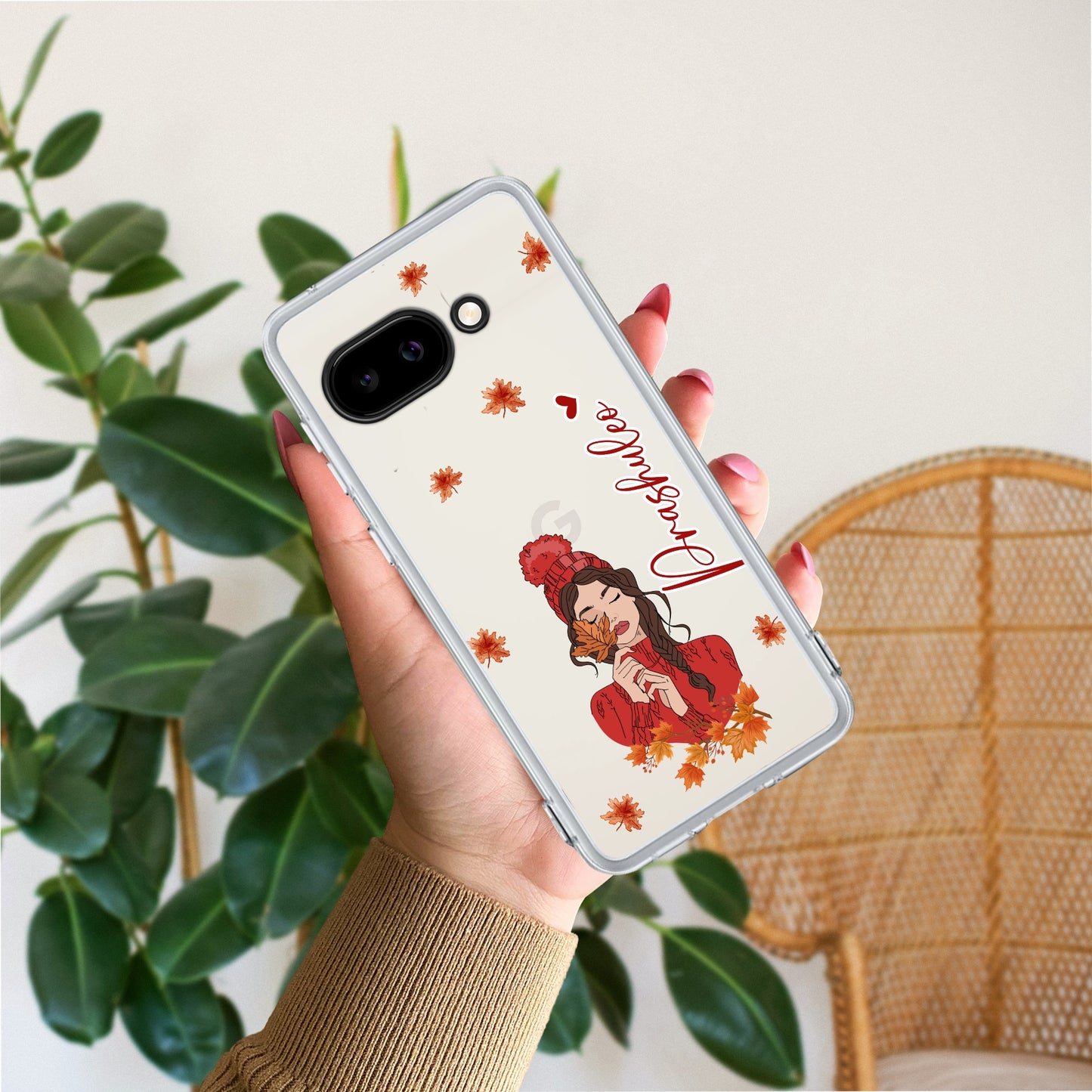 Daisy Flower Customize Transparent Silicon Case For Google