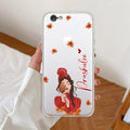 Daisy Flower Customize Transparent Silicon Case For iPhone 7 / iPhone 8 / iPhone Se 2020