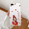 Daisy Flower Customize Transparent Silicon Case For iPhone 7 Plus / iPhone 8 Plus