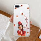 Daisy Flower Customize Anti Yellow Clear Case For iPhone 7 Plus / iPhone 8 Plus